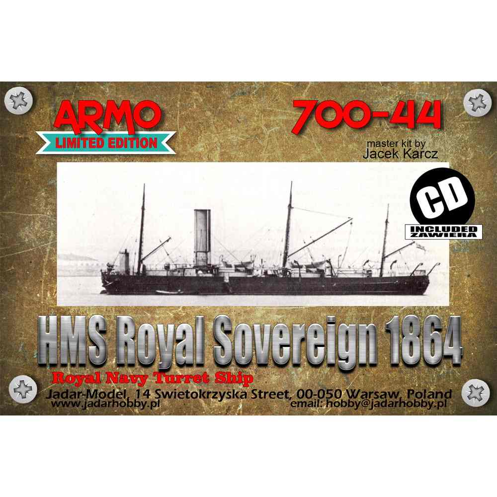 700-44 英海軍 砲艦 ロイヤル・ソブリン Royal Sovereign 1864|第一次大戦以前の艦船モデル|艦船