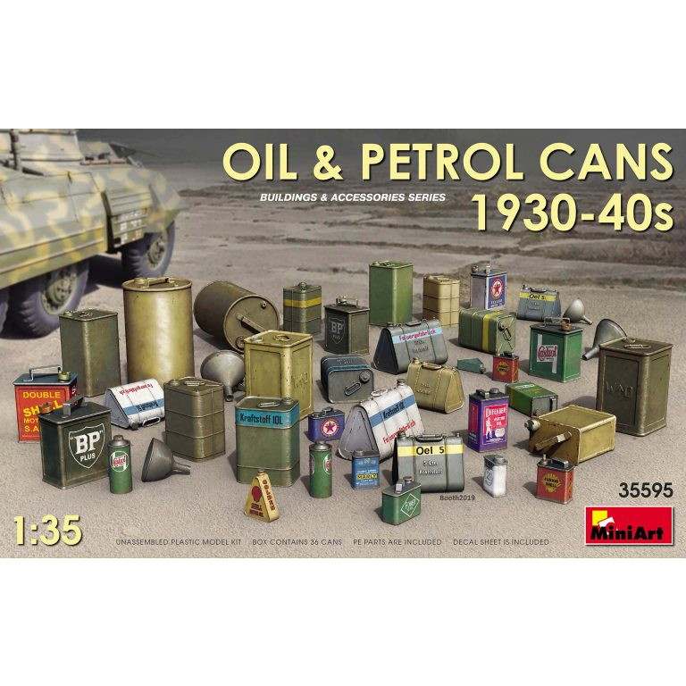 【再入荷】35595 油&石油缶セット1930-40年代|建物／情景用パーツ|フィギュア