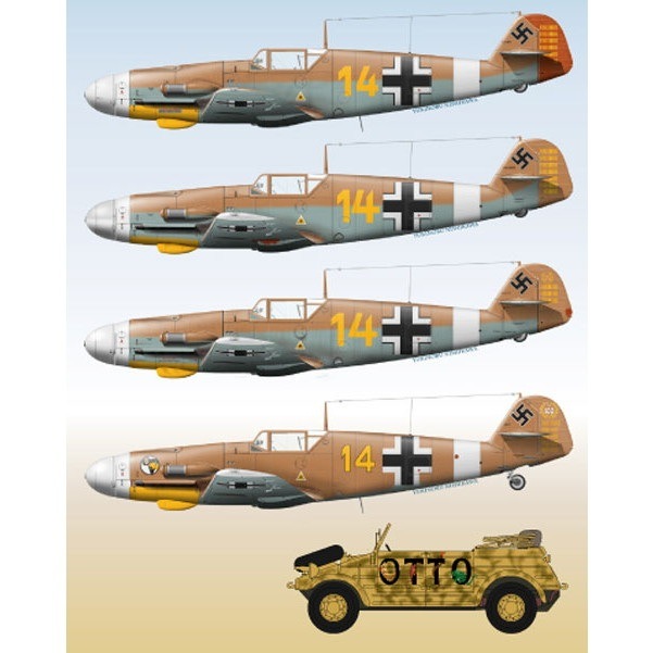 32-009 メッサーシュミット Bf109F Pt.2 マルセイユ・スペシャル|飛行機用デカール|飛行機