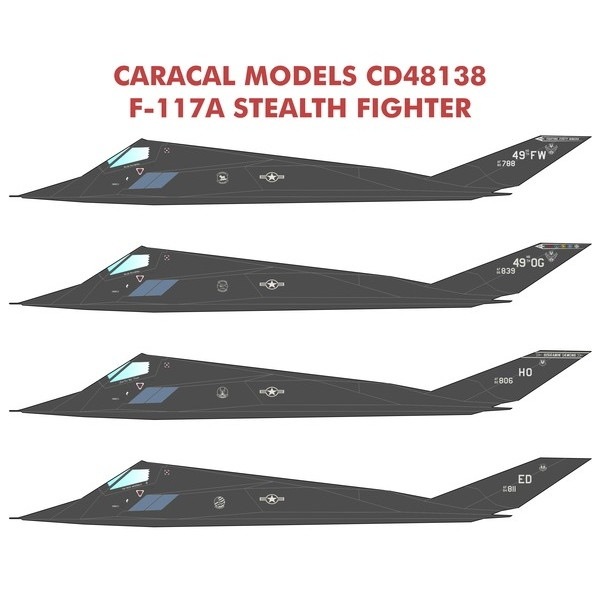 48138 F-117|飛行機用デカール|飛行機