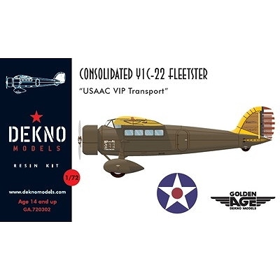 GA720302)コンソリデーテッド Y1C-22 フリートスター アメリカ陸軍航空隊 要人輸送機|第二次大戦の飛行機モデル|飛行機