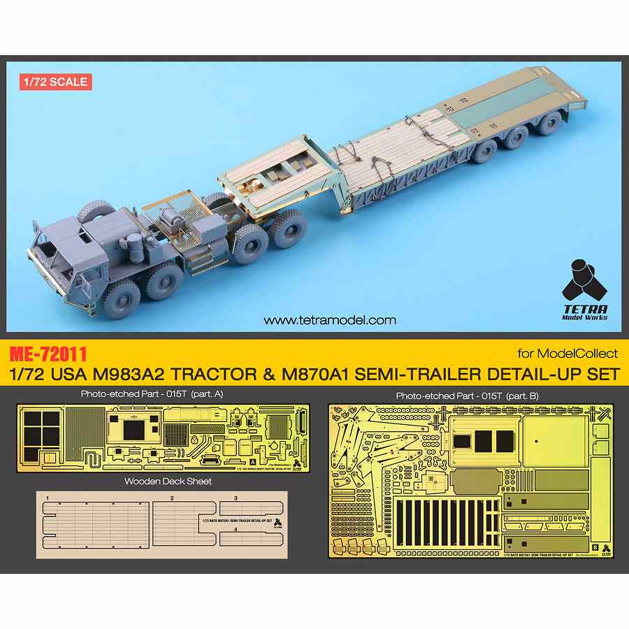 ME-72011 米 M983A2 HEMTT トラクター /w M870A1セミトレーラー用|AFV用パーツ|AFV