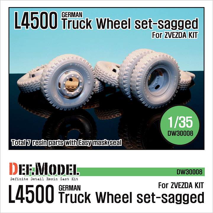 【再入荷】DW30008 メルセデス・ベンツ L4500 トラック 自重変形タイヤ|AFV用パーツ|AFV
