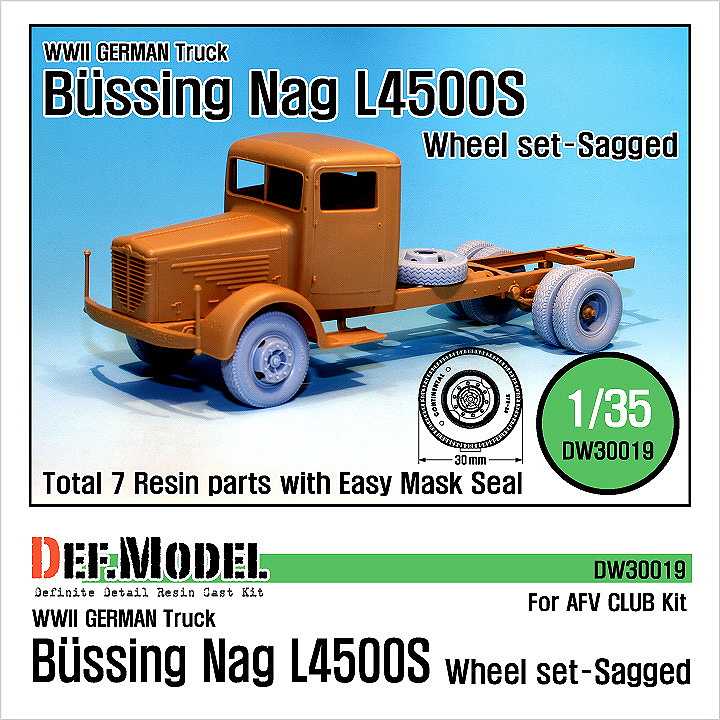 【再入荷】DW30019 ビュッシング NAG L4500S トラック 自重変形タイヤ|AFV用パーツ|AFV