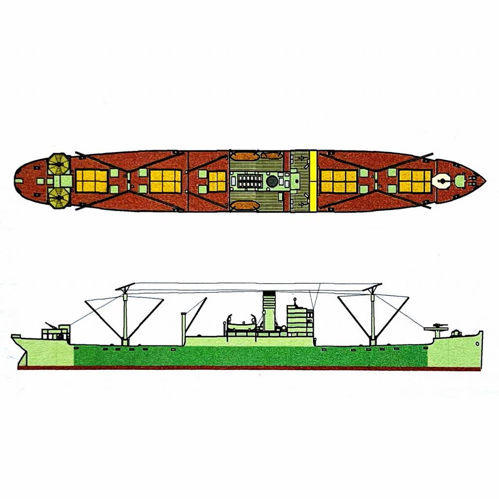 SS-C-092 陸軍 輸送船 赤城山丸|第二次大戦の艦船モデル|艦船