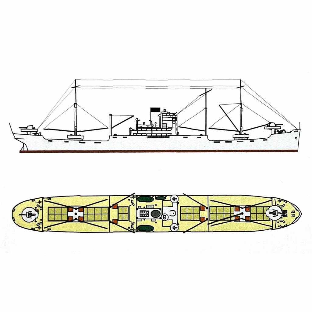 SS-C-102 特設運送船 甲 富士川丸|第二次大戦の艦船モデル|艦船