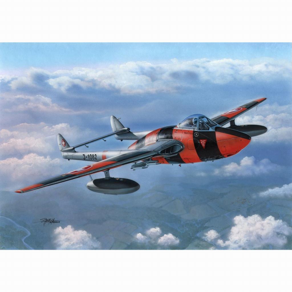 72391 デ・ハビランド DH.100 ヴァンパイア 6 ピノキオノーズ スイス空軍|大戦後の飛行機モデル|飛行機