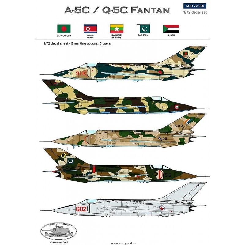 【再入荷】ACD72029 A-5C/Q-5C ファンタン|飛行機用デカール|飛行機