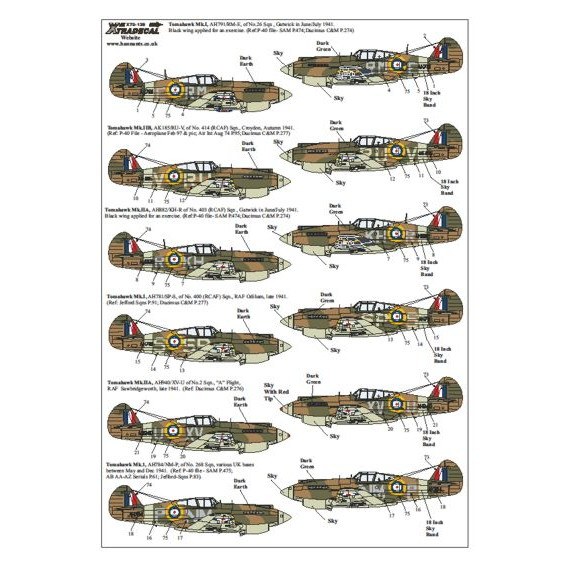 X72139 カーチス P-40B トマホークMk.II | エクストラデカール