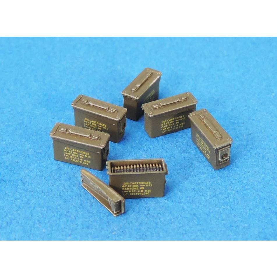 【再入荷】LF1373 30CAL 弾薬箱セット(現用、クローズ27個、オープン3個、弾薬ベルト3個)|AFV用パーツ|AFV