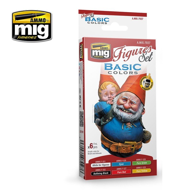 A.MIG7027 フィギュア用基本6色セット | アモ AMMO of Mig Jimenez