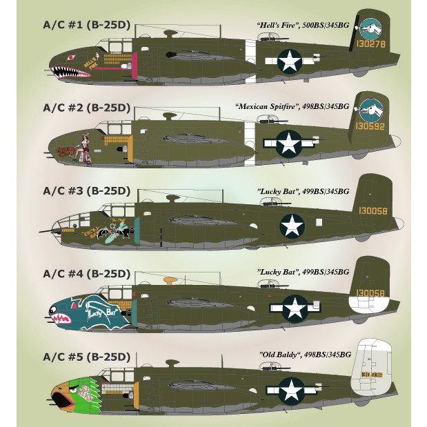 72-040 ノースアメリカン B-25 パート2 | ライフライクデカール