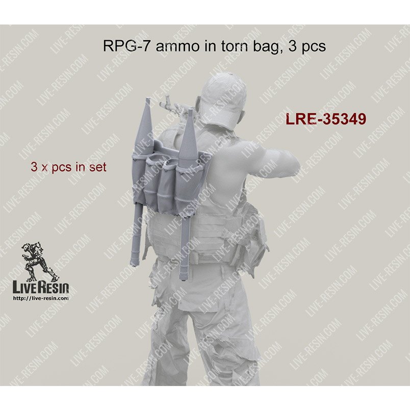 LRE-35349 RPG-7 ammo in torn bag, 3 pcs | ライブレジン Live Resin