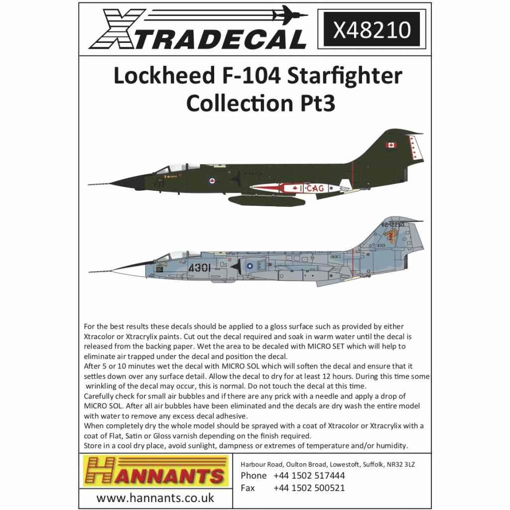X48210 ロッキード F-104 スターファイター コレクション Pt.3|飛行機用デカール|飛行機