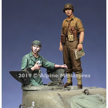 35271 WWII 米 暑さで腕捲りした夏場の米戦車兵セット(2体入り