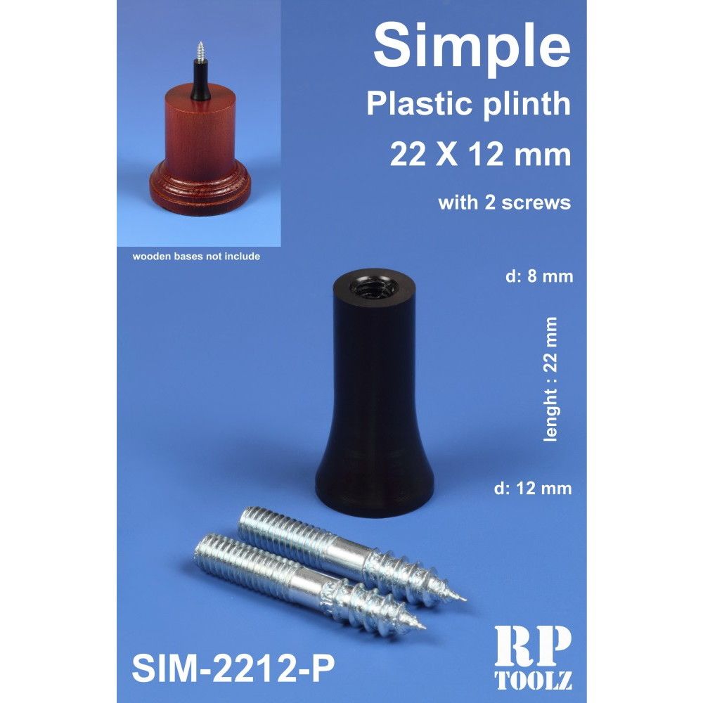 SIM-2212P 円柱裾広型 22mm×12mm プラスチック製飾り支柱|工具|ツール＆マテリアル