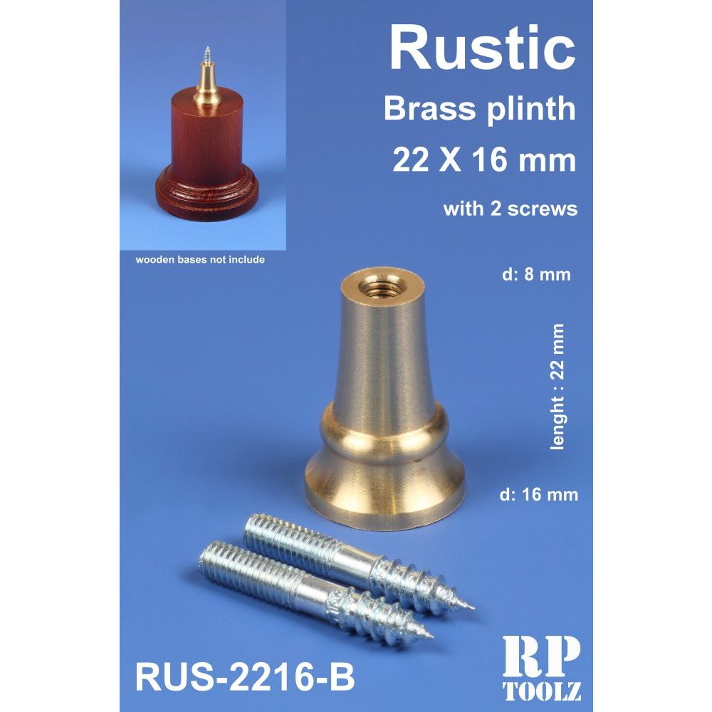 RUS-2216B 円錐型 22mm×16mm 真鍮製飾り支柱 【小】|工具|ツール＆マテリアル