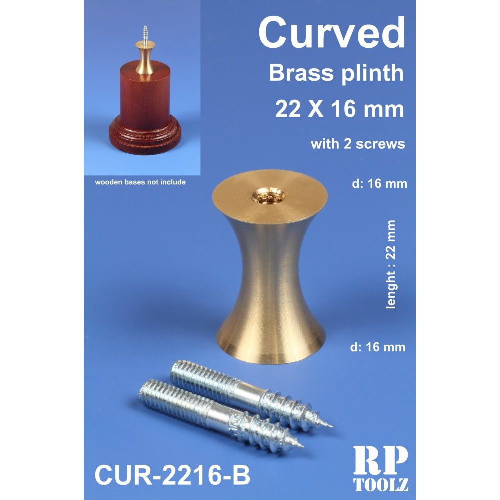 CUR-2216B 湾曲型 22mm×16mm 真鍮製飾り支柱 【小】|工具|ツール＆マテリアル