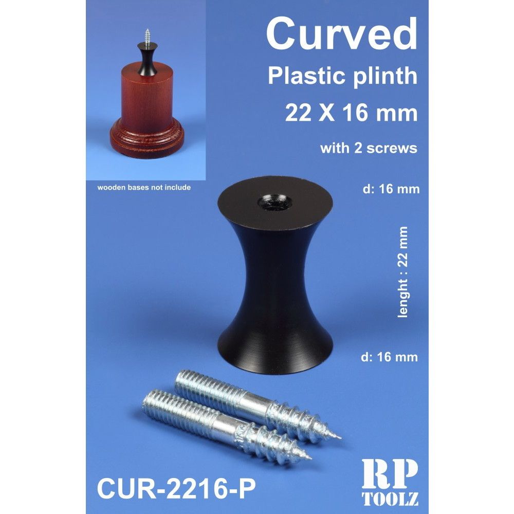 CUR-2216P 湾曲型 22mm×16mm プラスチック製飾り支柱 【小】|工具|ツール＆マテリアル
