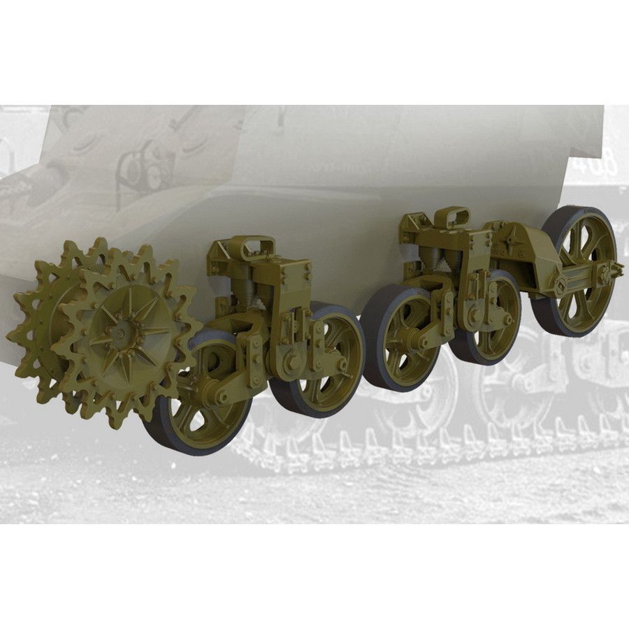 FM35013 M3A1/M3A3軽戦車後期型用転輪&サスペンションセット|AFV用パーツ|AFV
