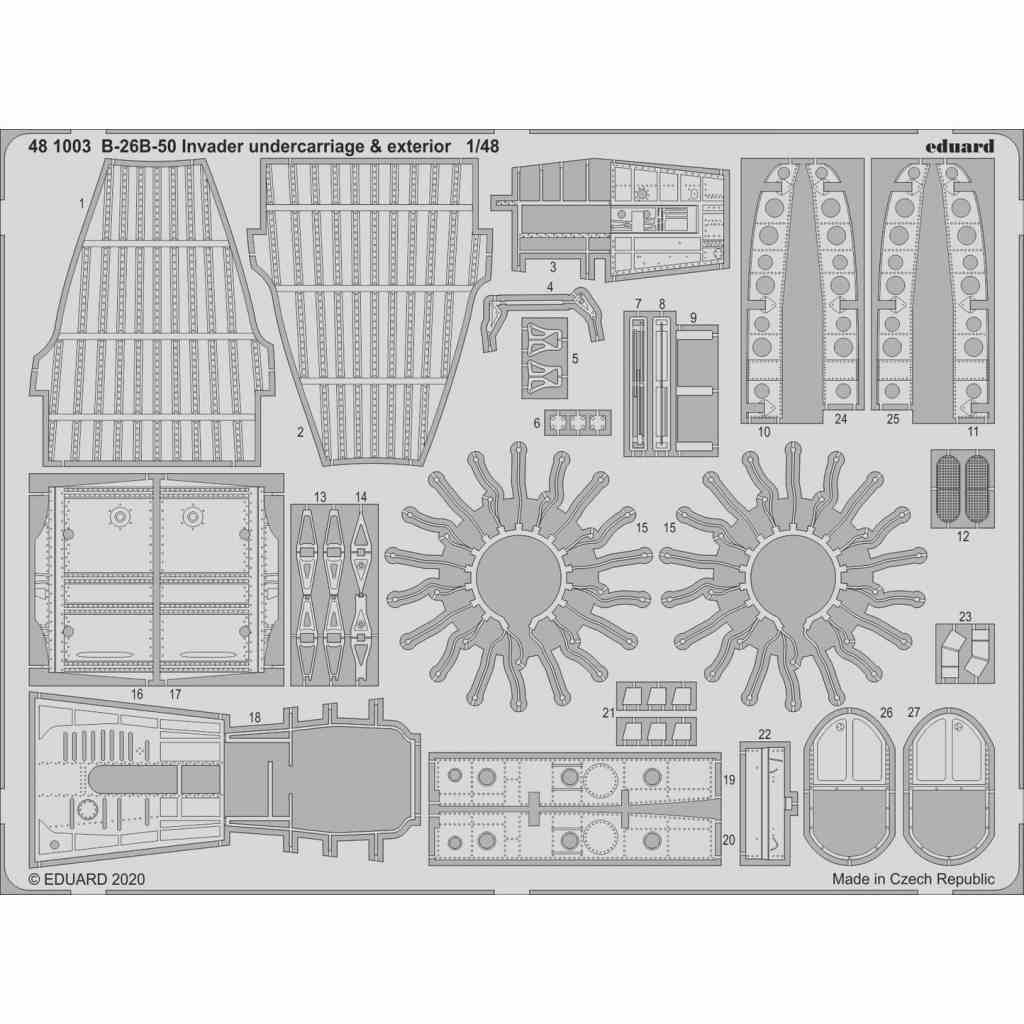 481003 ダグラス B-26B-50 インベーダー 外装エッチングパーツ (ICM用)|飛行機用パーツ|飛行機