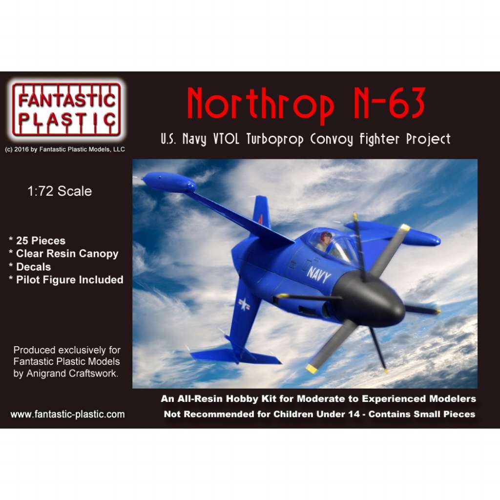 U.S. NAVY 模型飛行機 N905 アメリカ海軍 ノースロップ N-63 試作垂直離着陸戦闘機 1950年