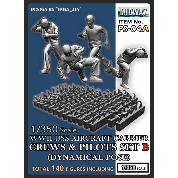 FS-04A 1/350 WWII 米 アメリカ海軍航空母艦搭乗員セット02