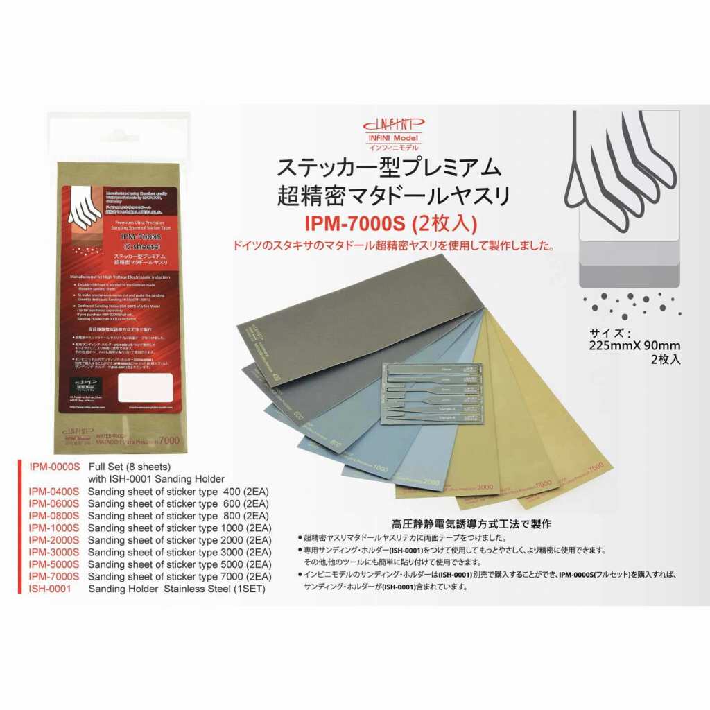 IPM-7000S ステッカー型マタドールやすり 7000番|工具|ツール＆マテリアル