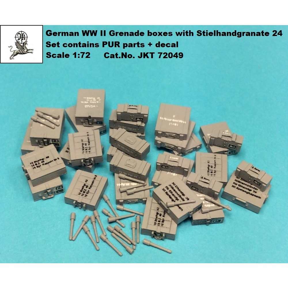 JKT72049 WWII ドイツ M24型柄付手榴弾&ケース | JKレジン JK Resin