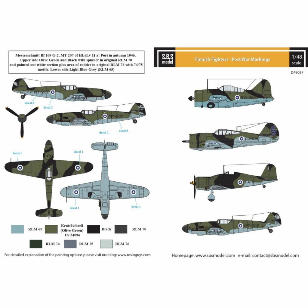 D48037 フィンランド軍 大戦直後戦闘機 | SBSモデル SBS model