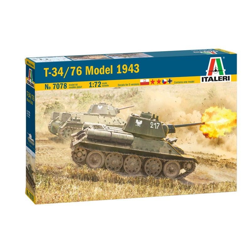 7078 WWII ソビエト T-34/76 1943年型 | イタレリ ITALERI | AFV,第二