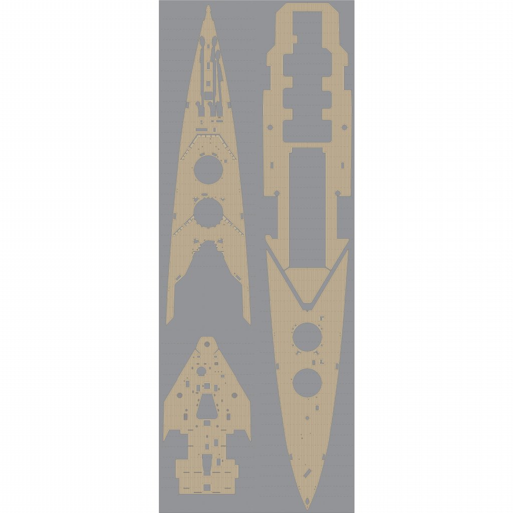 35020WD1 イギリス海軍 戦艦 フッド用 木製甲板 タイプ1|艦船用パーツ|艦船