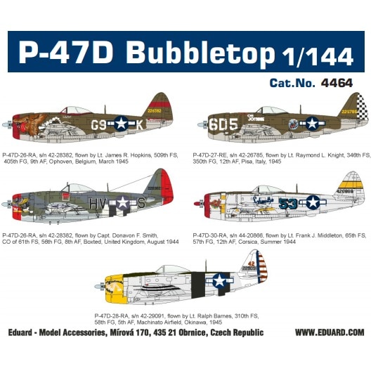 4464 リパブリック P-47D サンダーボルト バブルトップ スーパー44|第二次大戦の飛行機モデル|飛行機