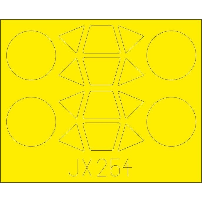 JX254 ステアマン PT-17 ケイデット 塗装マスクシール (ローデン用)|飛行機用マスキングシール|飛行機