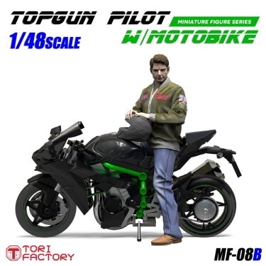MF-08B 現用 米 愛車に跨るアメリカ軍パイロット 大型スーパー