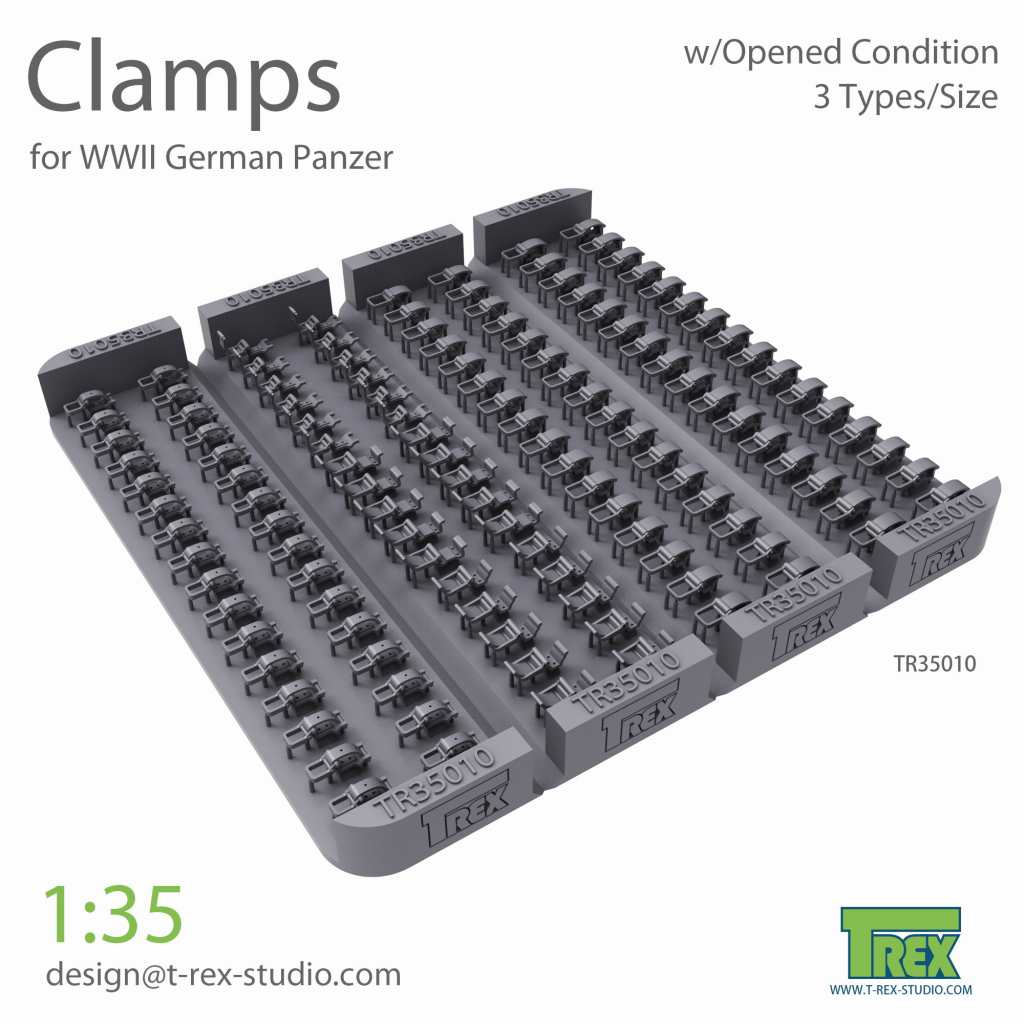 ドイツ連邦軍 ゥレプ製lindnerhof マルチキャリバー 3個セット TR35010 1/35 WWII ドイツ用クランプセット1 【ネコポス不可】 | T