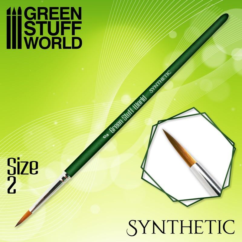 GSWD-2331 グリーンシリーズ 合成毛 丸筆 サイズ 2|接着／造形／塗装用品|ツール＆マテリアル