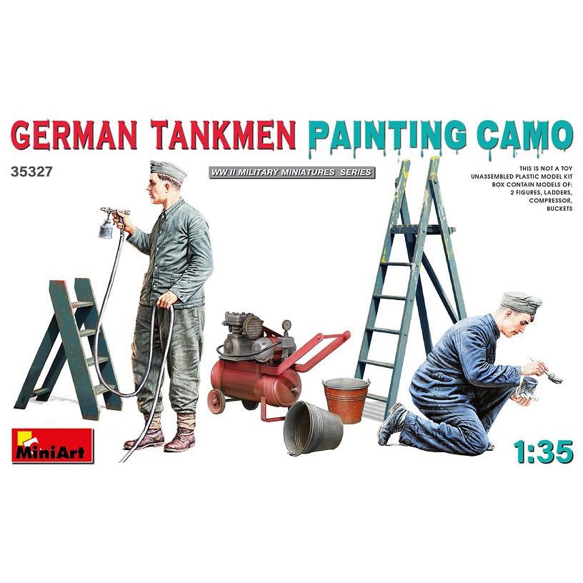 ミリタリー系プラモデル　全32品 35327 迷彩塗装中のドイツ戦車兵2体＋塗装道具 | ミニアート