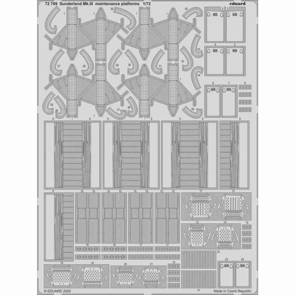 72709 ショート サンダーランド Mk.III 点検プラットフォーム エッチングパーツ (スペシャルホビー用)|飛行機用パーツ|飛行機
