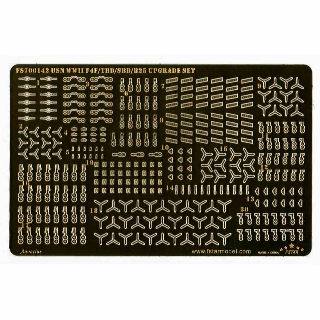 FS700142 WWII 米海軍 F4F/TBD/SBD/B25 アップグレードセット