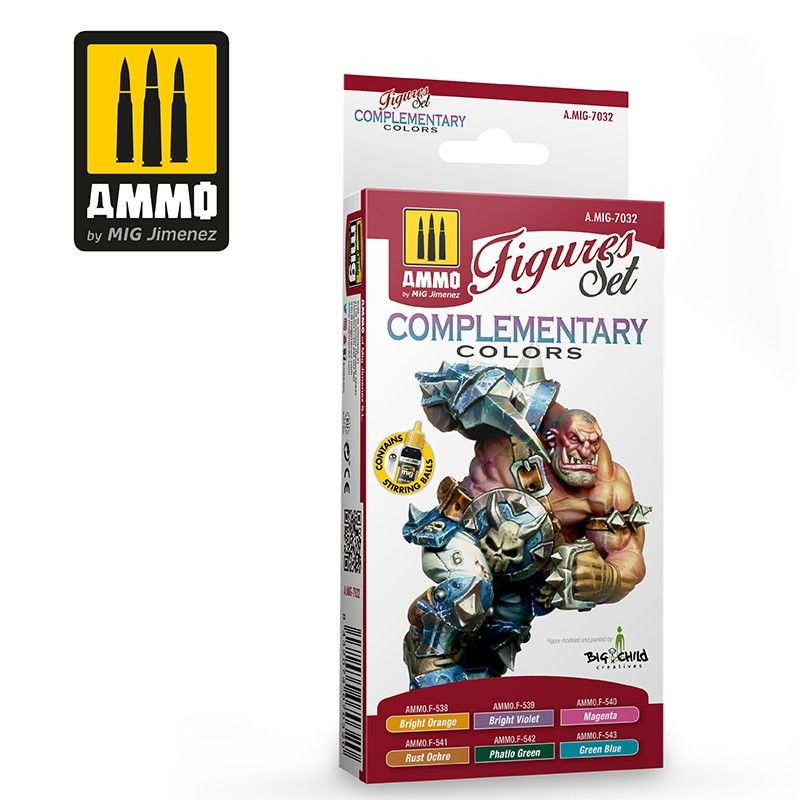A.MIG-7032 フィギュア塗装コンプリメンタリーカラーセット | アモ A.MIG-7032 フィギュア塗装コンプリメンタリーカラーセット | アモ