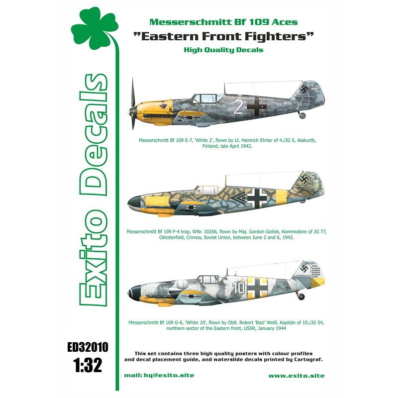 32010 メッサーシュミット Bf109 東部戦線エース|飛行機用デカール|飛行機