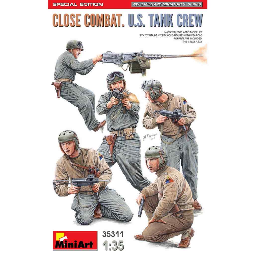 【再入荷】35311 アメリカ戦車兵（近接戦闘中）５体入　武器付＜特別版＞|第二次大戦のフィギュア|フィギュア