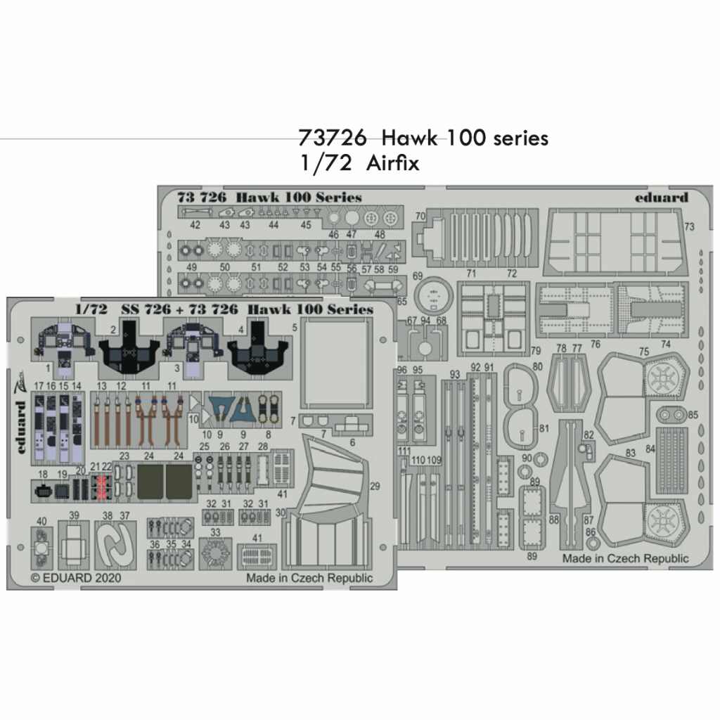 73726 塗装済 1/72 ホーク100シリーズ エッチングパーツ (エア