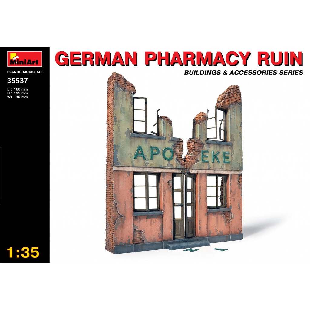 ドイツ　薬局のミニチュアモデル APOTHEKE ドイツリンデ社製 35537 ドイツの薬局 ジオラマアクセサリー | ミニアート MiniArt