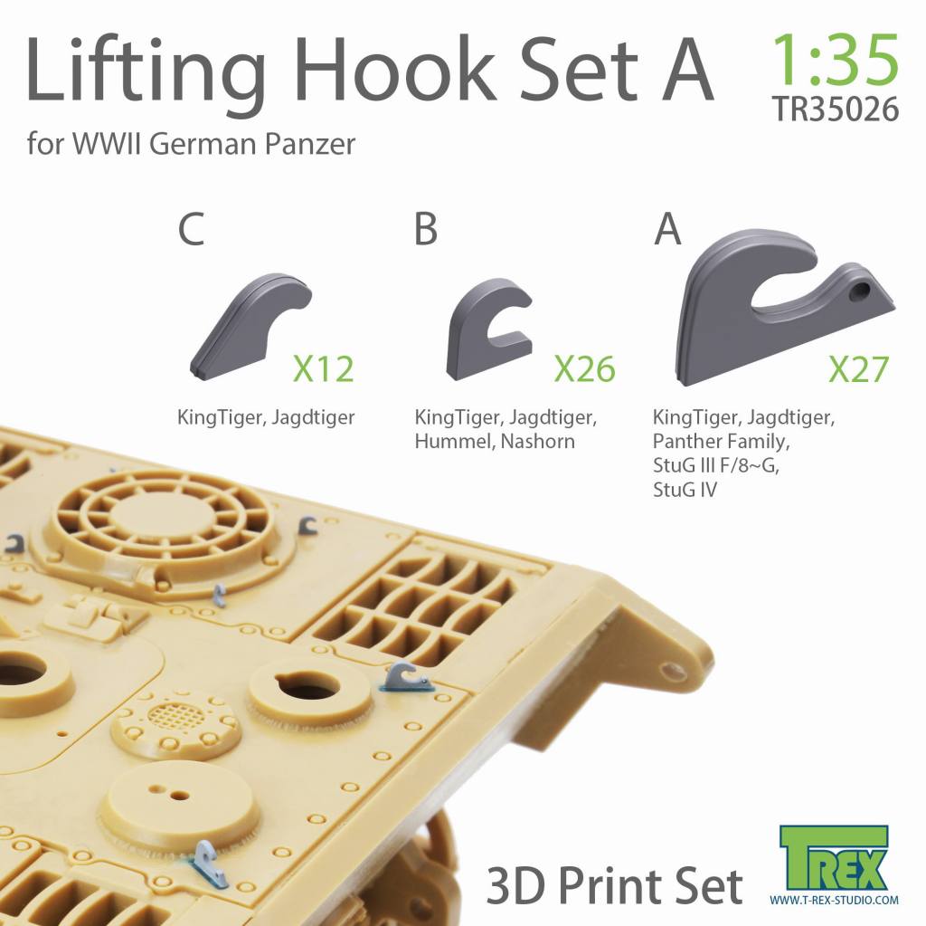【再入荷】TR35026 1/35 WWII ドイツ用吊上げフックセットA|AFV用パーツ|AFV