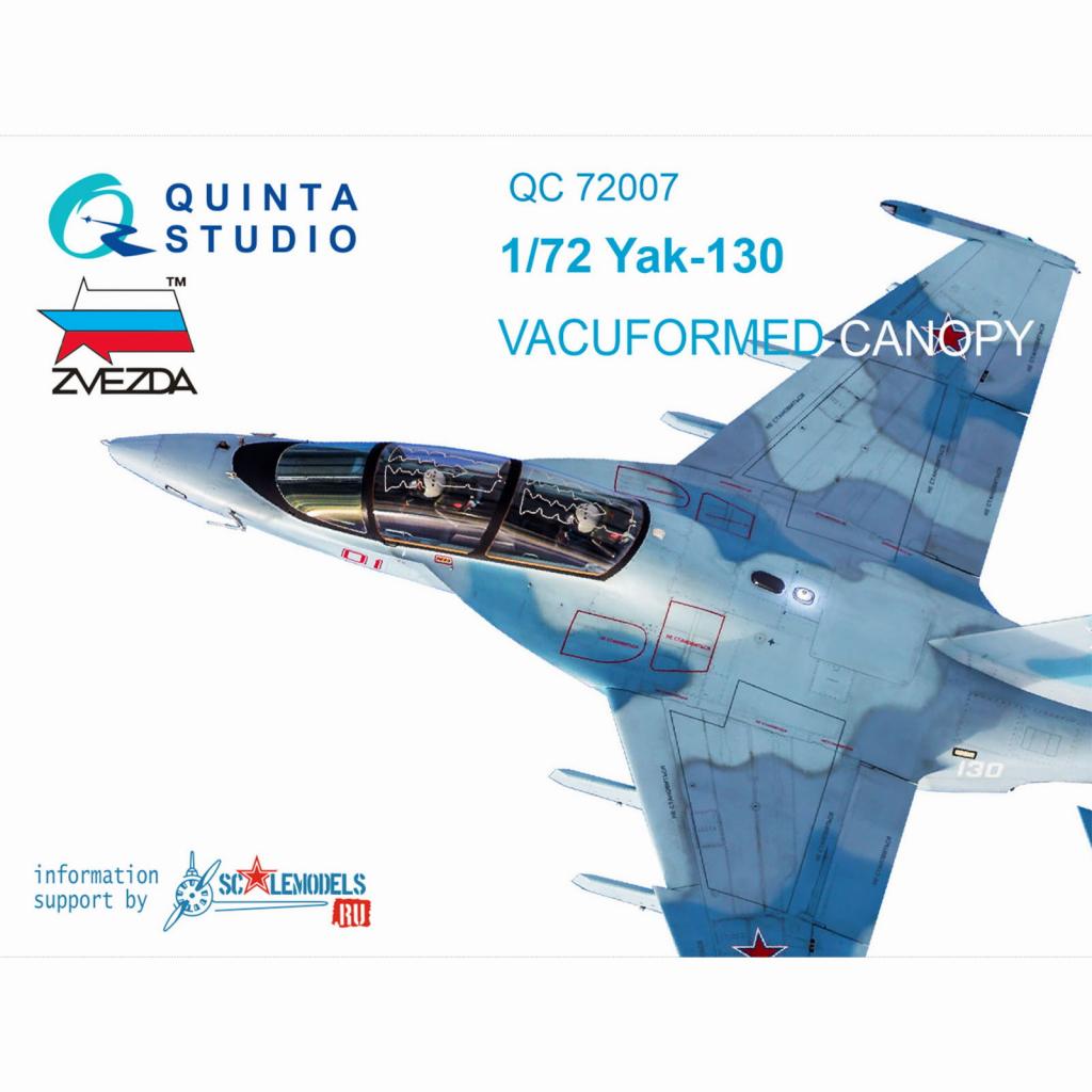 QC72007 1/72 ヤコブレフ Yak-130 バキュームキャノピー (ズベズダ用)|飛行機用パーツ|飛行機