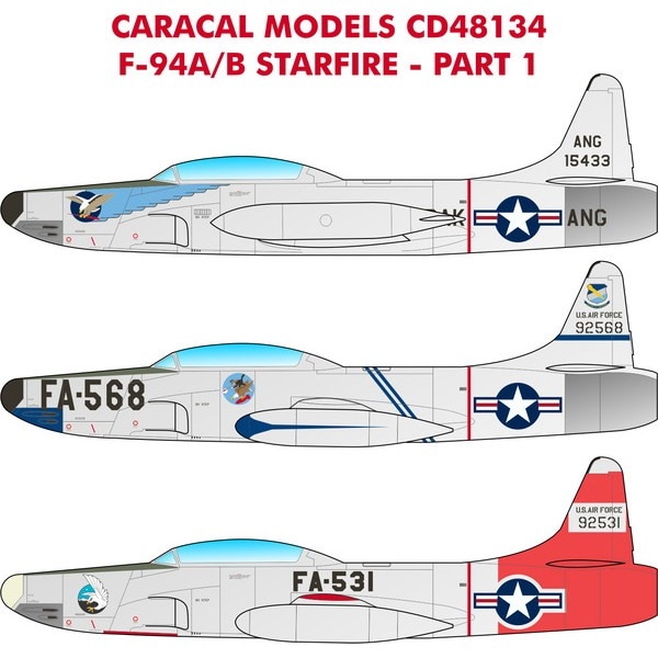 48134 ロッキード F-94A/B スターファイア Pt.1|飛行機用デカール|飛行機