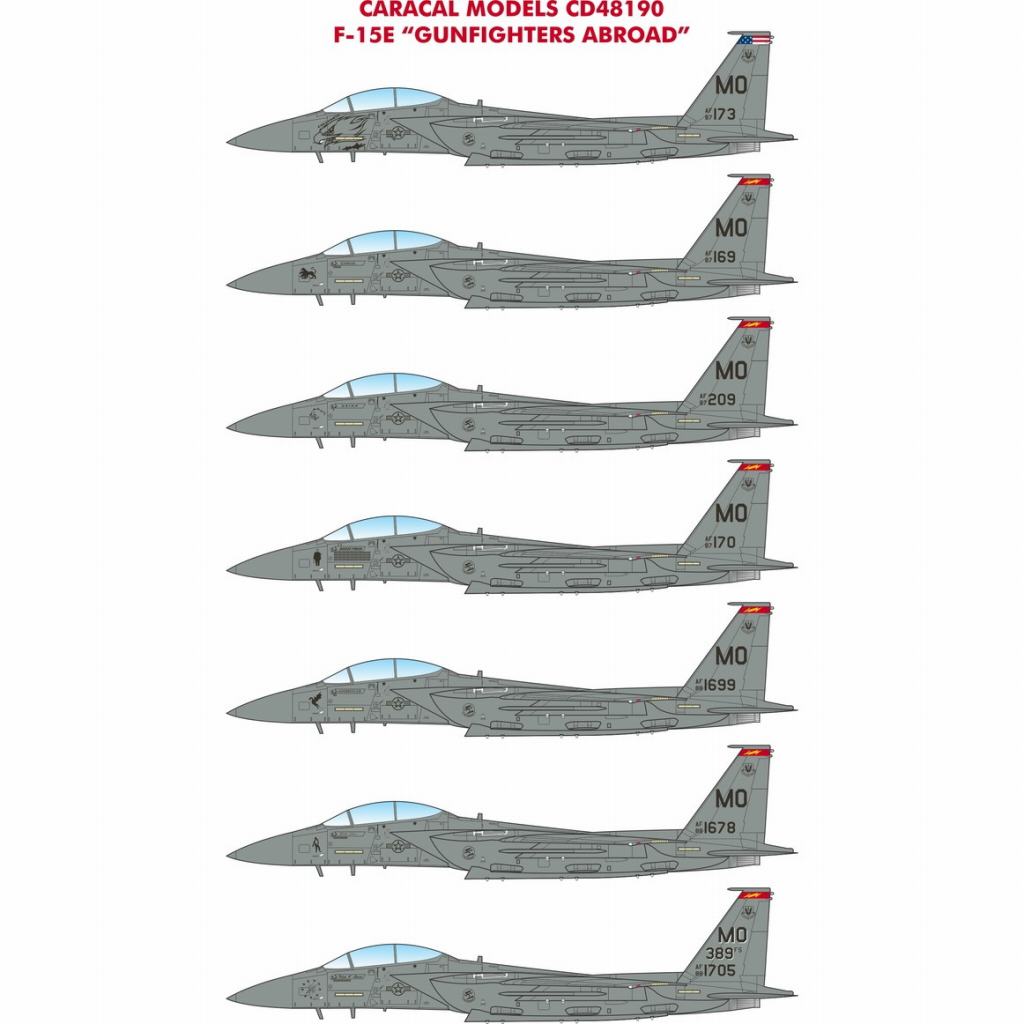 48190 マクドネル・ダグラス F-15E ストライクイーグル ガンファイターズアボード|飛行機用デカール|飛行機
