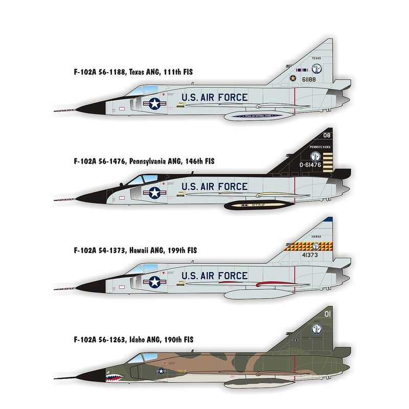 48013 コンベア F-102A デルタダガー アメリカ州空軍|飛行機用デカール|飛行機